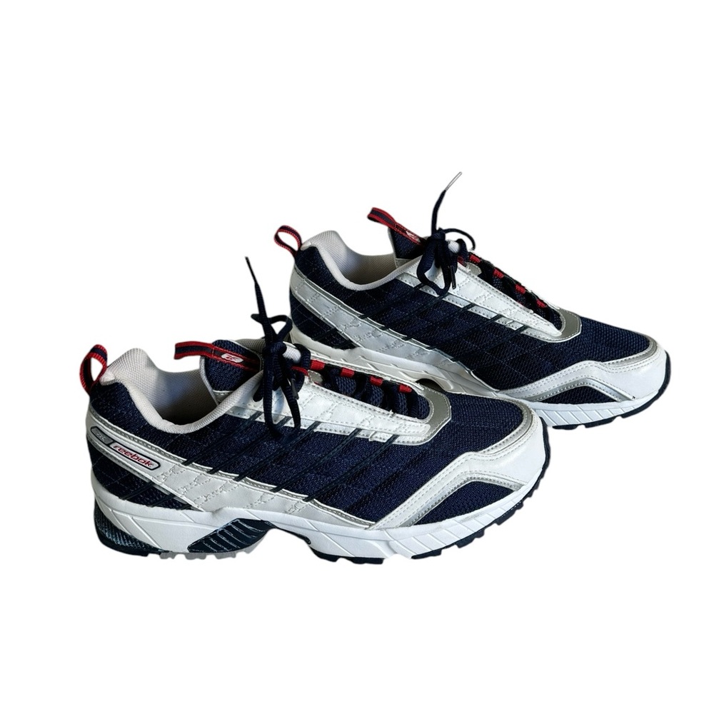 Vintage Reebok Cross Trainers Runner Shoe White Blue Men's Size‎ 9.5